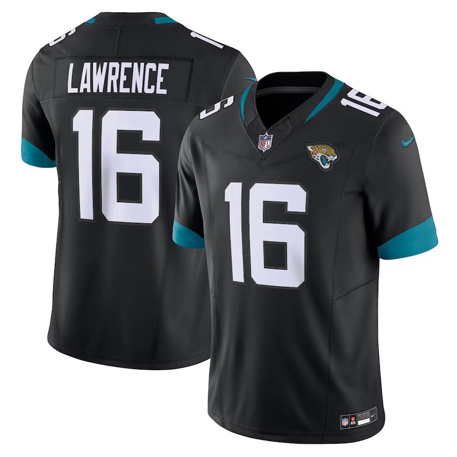 Men Jacksonville Jaguars #16 Trevor Lawrence Nike Black Alternate Vapor F.U.S.E. Limited NFL Jersey->jacksonville jaguars->NFL Jersey